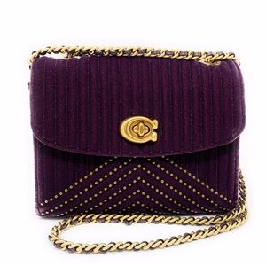 Preloved Coach Parker 18" Shoulder Bag Plum Velvet